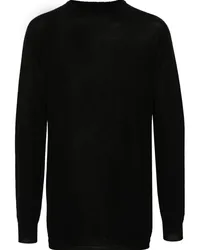 Rick Owens Fein gestrickter Kaschmirpullover Schwarz