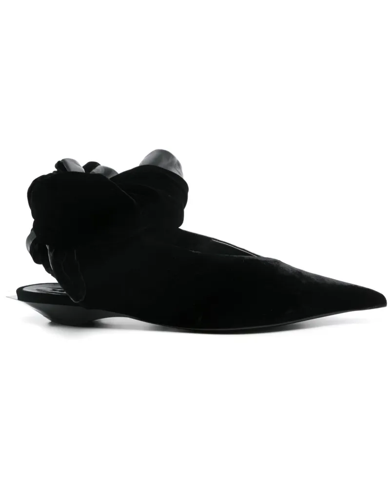 Thierry Mugler Mules mit Knotendetail - Schwarz Schwarz