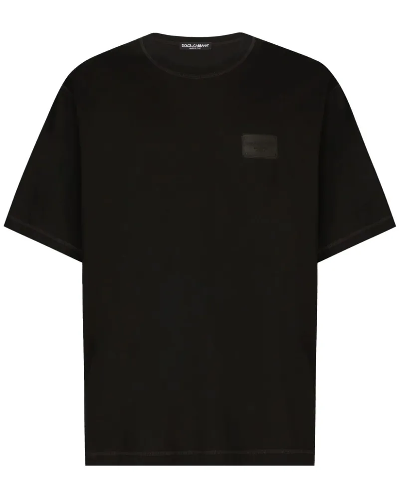 Dolce & Gabbana T-Shirt mit Logo-Detail - Schwarz Schwarz