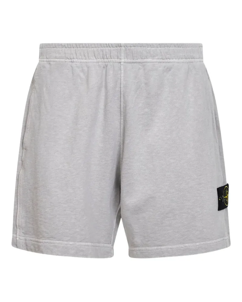 Stone Island elasticated badge shorts - Grau Grau
