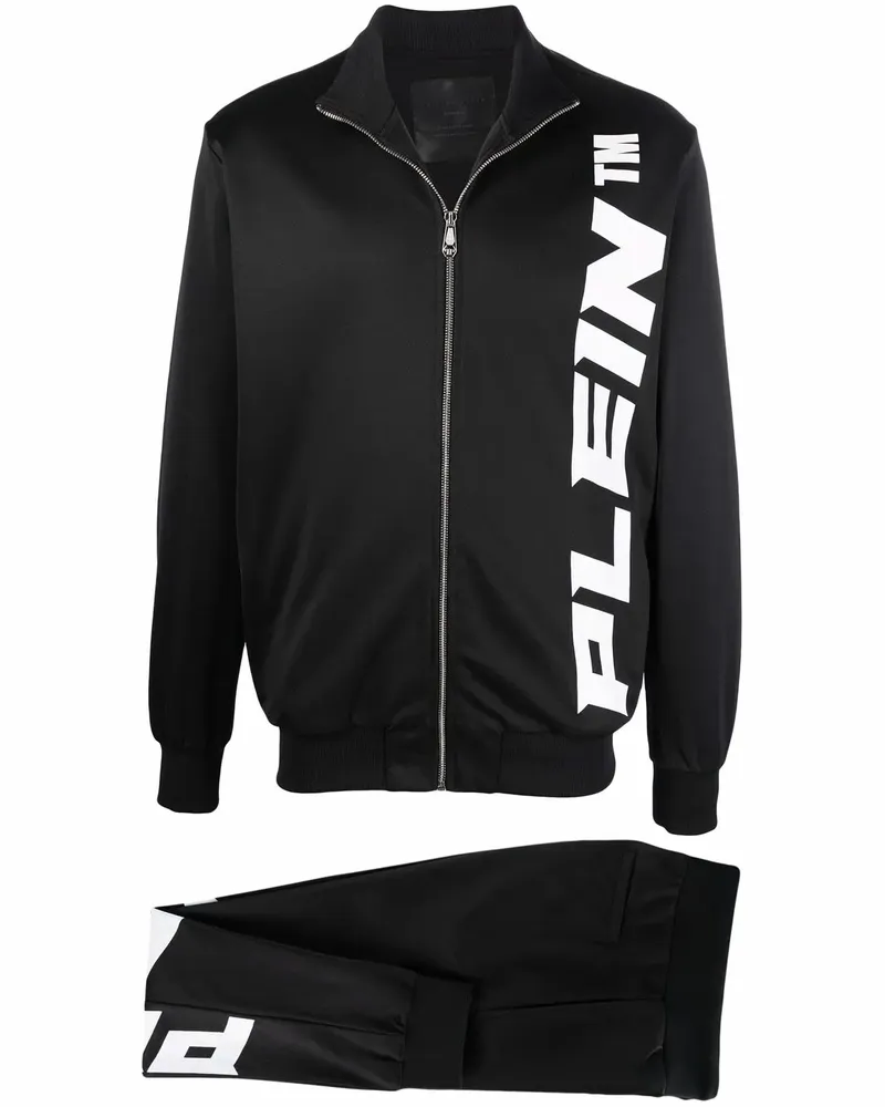 Philipp Plein Jogginganzug mit Logo-Print - Schwarz Schwarz