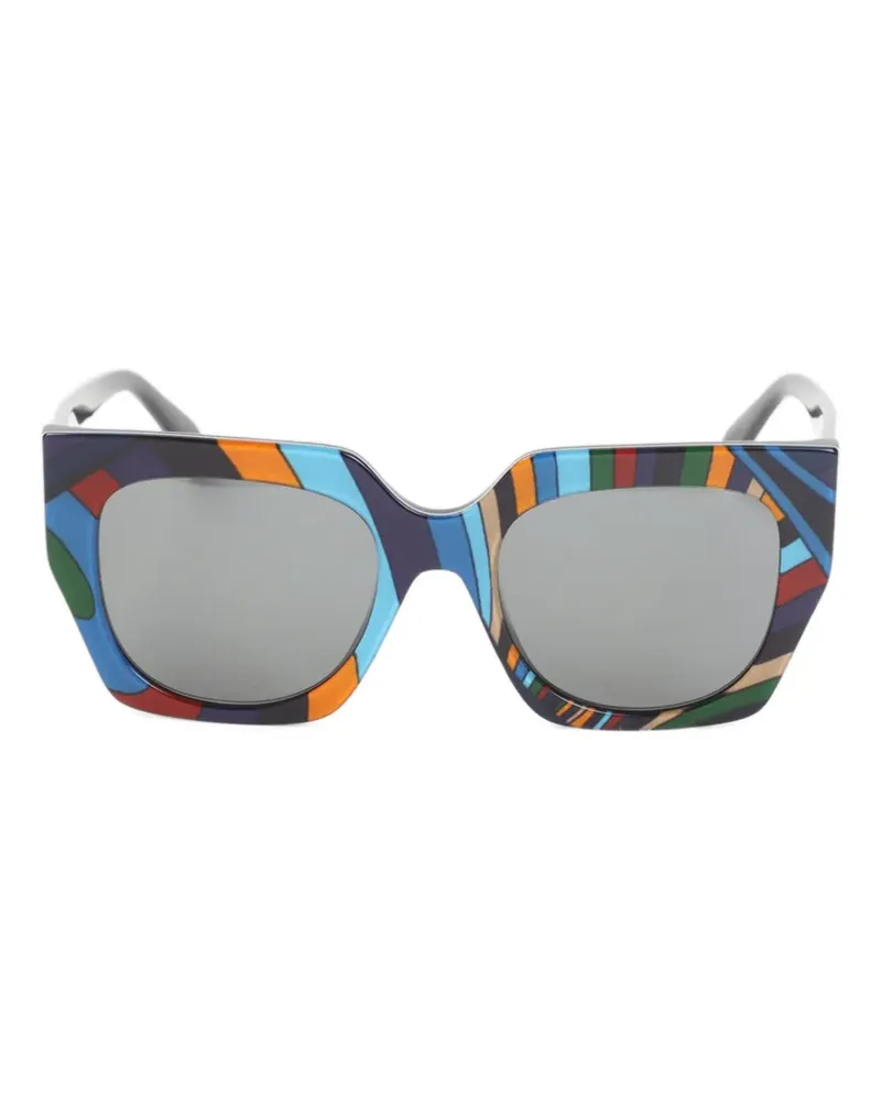 Emilio Pucci geometric-frame sunglasses - Blau Blau