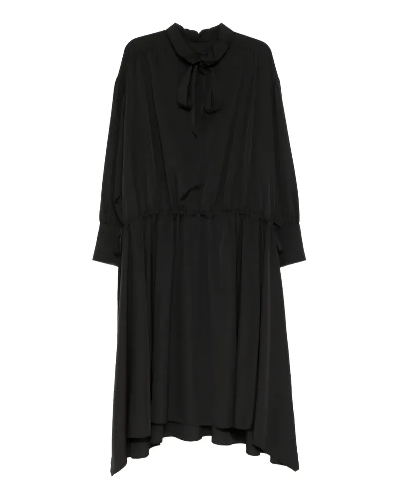 JUUN.J Gerafftes Kleid mit Schleife - Schwarz Schwarz