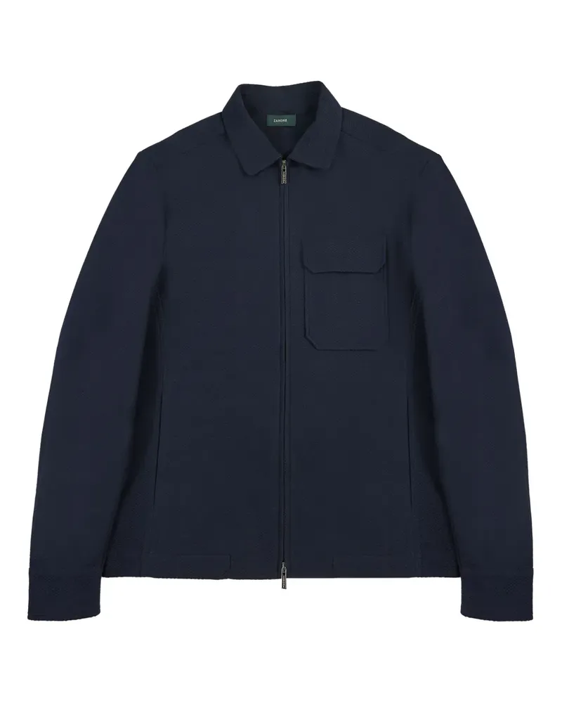 Zanone Jacke mit Reißverschluss - Blau Blau