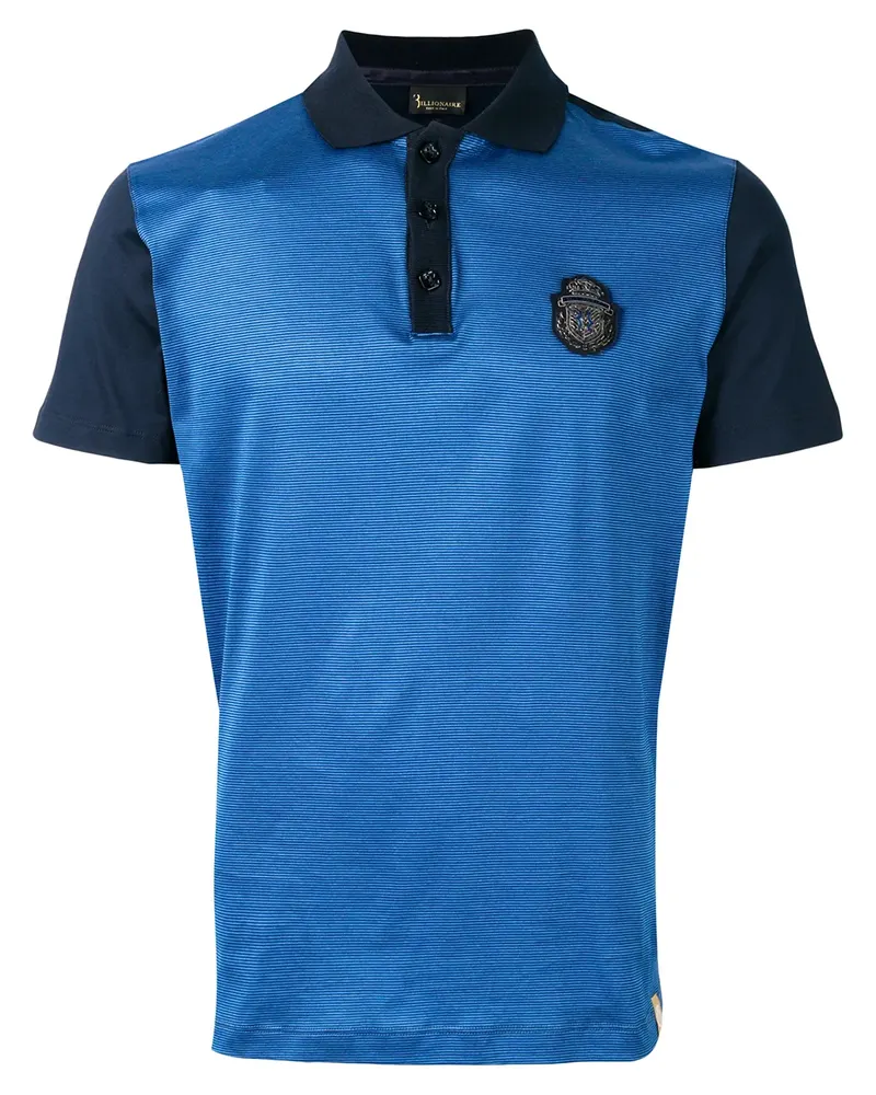 Billionaire Poloshirt mit Logo-Patch - Blau Blau