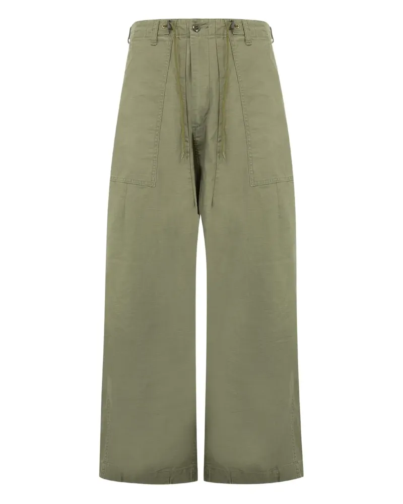 NEEDLES Hose mit Knopf und Tasche - Grün Grün