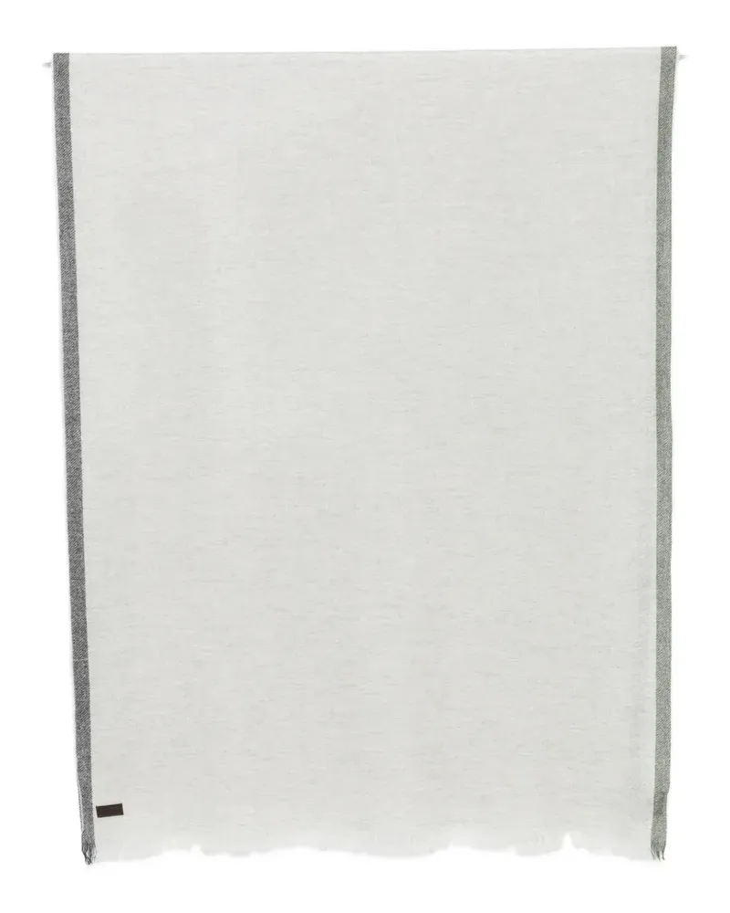Canali fringed cashmere scarf - Grau Grau