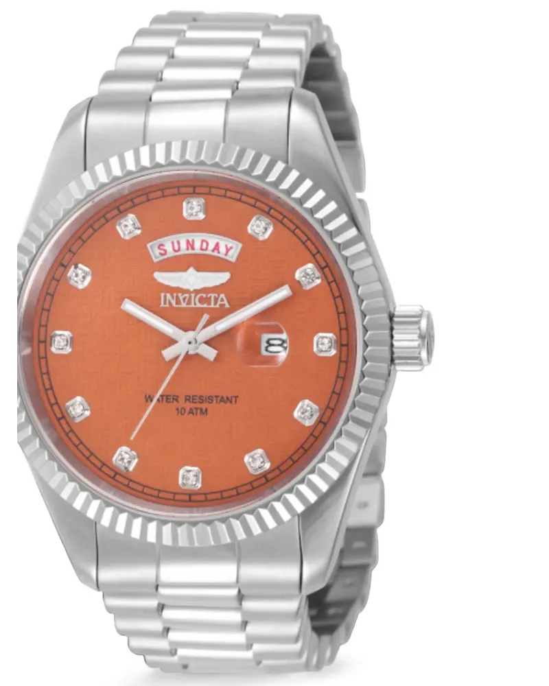 Invicta Diamond Specialty 43mm watch - Orange Orange