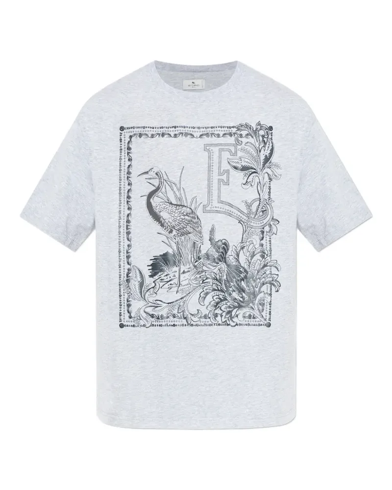 Etro graphic-print T-shirt - Grau Grau