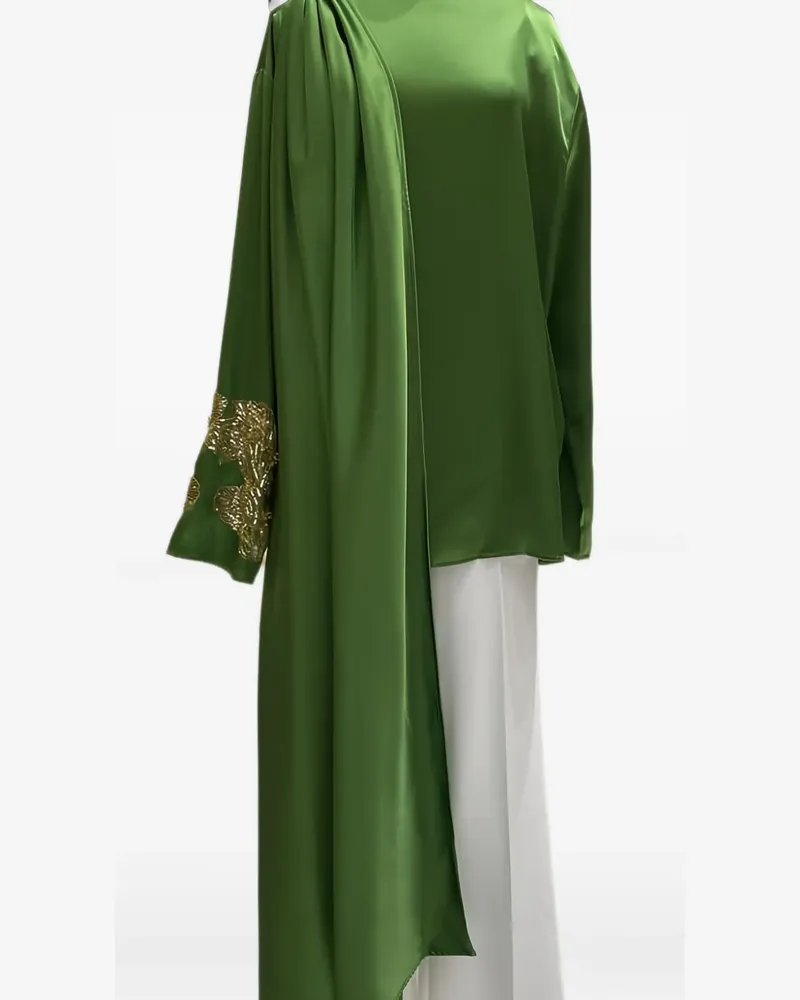 Elisabetta Franchi sequin-embellished draped blouse - Grün Grün
