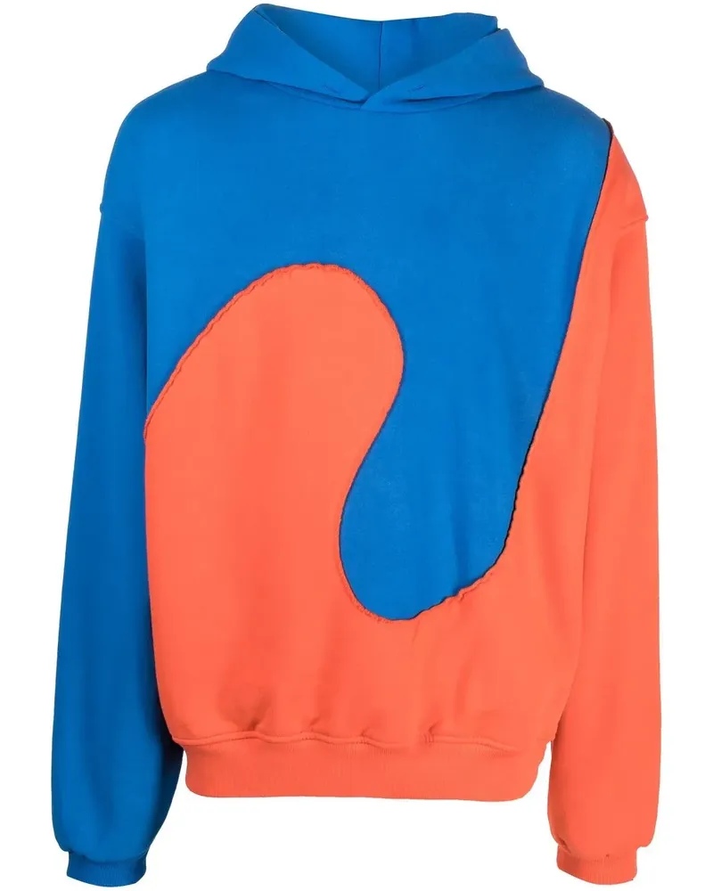 ERL Zweifarbiger Hoodie - Blau Blau