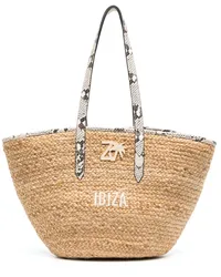 Zadig & Voltaire Strandtasche mit Logo-Patch Nude