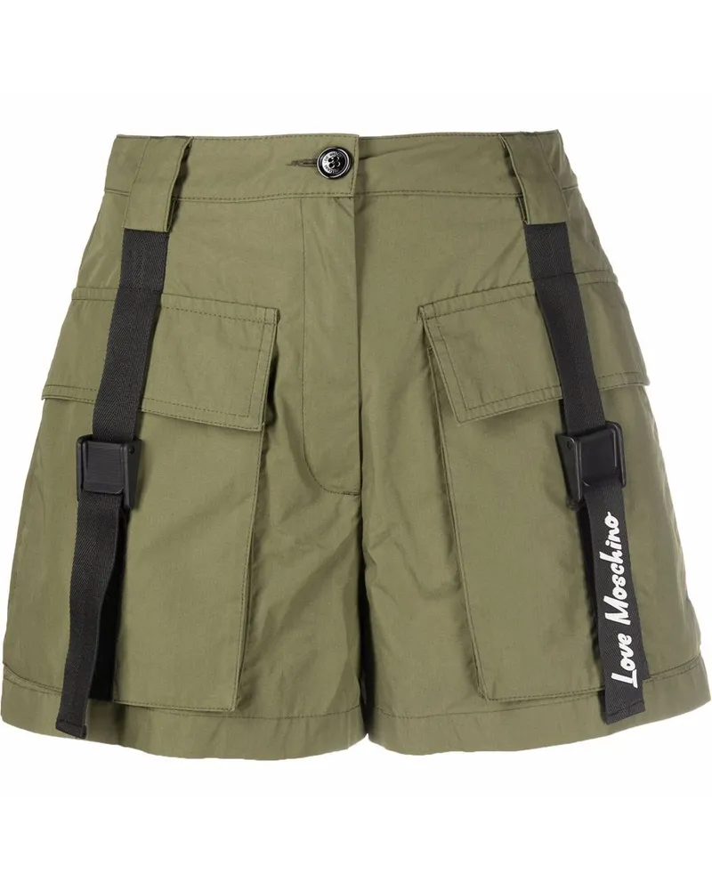Moschino Shorts mit Logo - Grün Grün