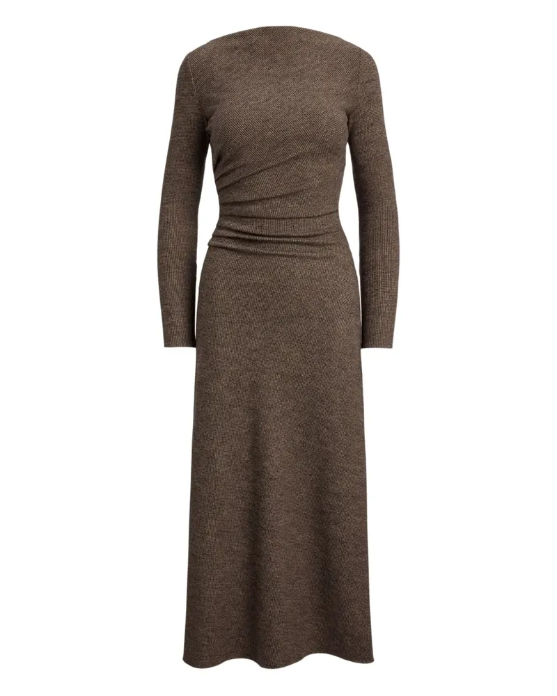 Ralph Lauren long-sleeve wool midi dress - Braun Braun