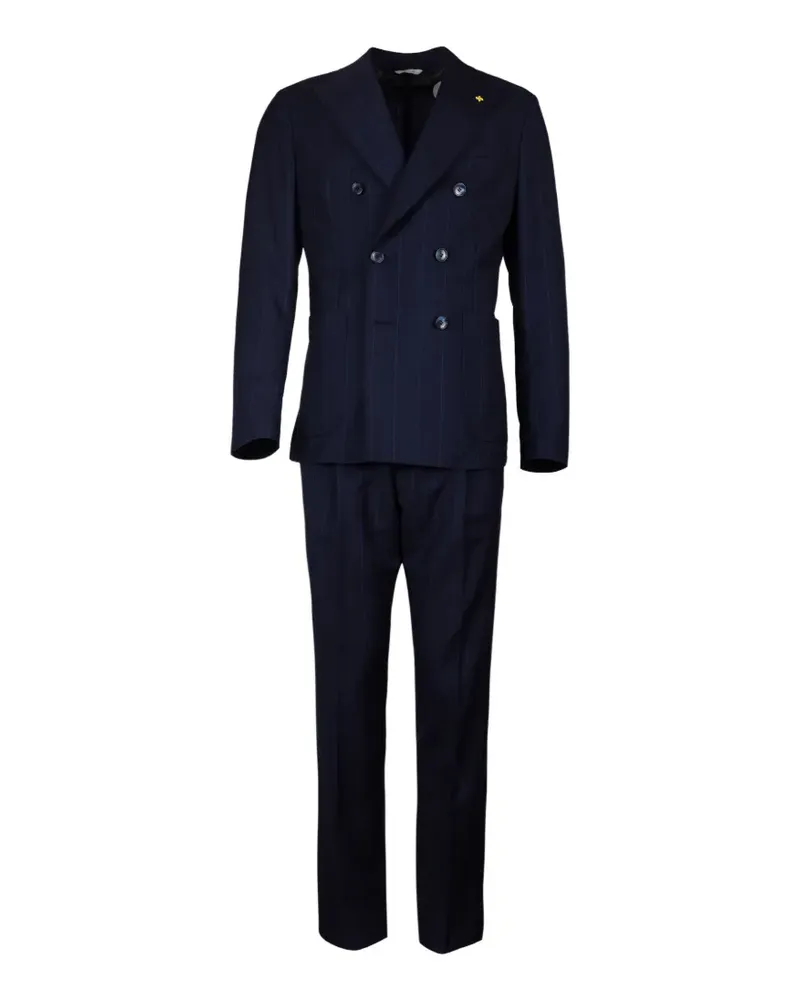 Alessandro Gilles pinstriped double-breasted suit - Blau Blau