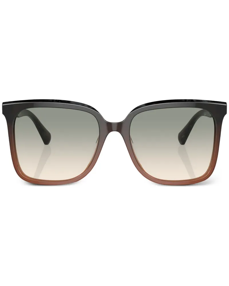 Brunello Cucinelli BC4007S Sonnenbrille mit eckigem Gestell - Schwarz Schwarz