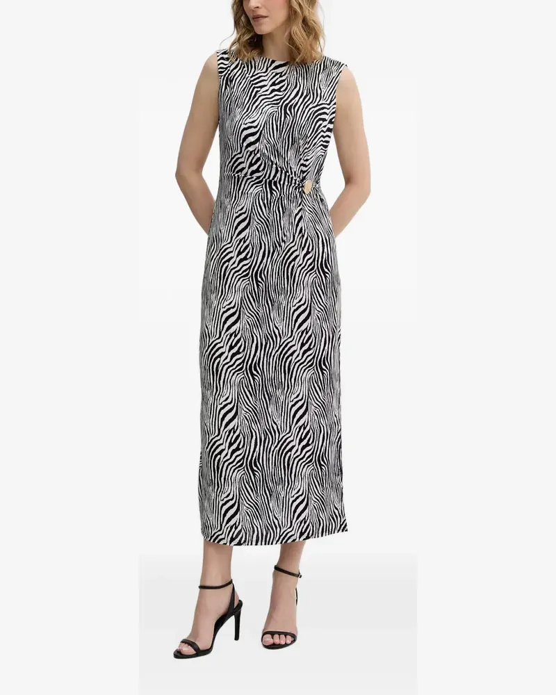 Morgan Kleid mit Zebra-Print - Schwarz Schwarz