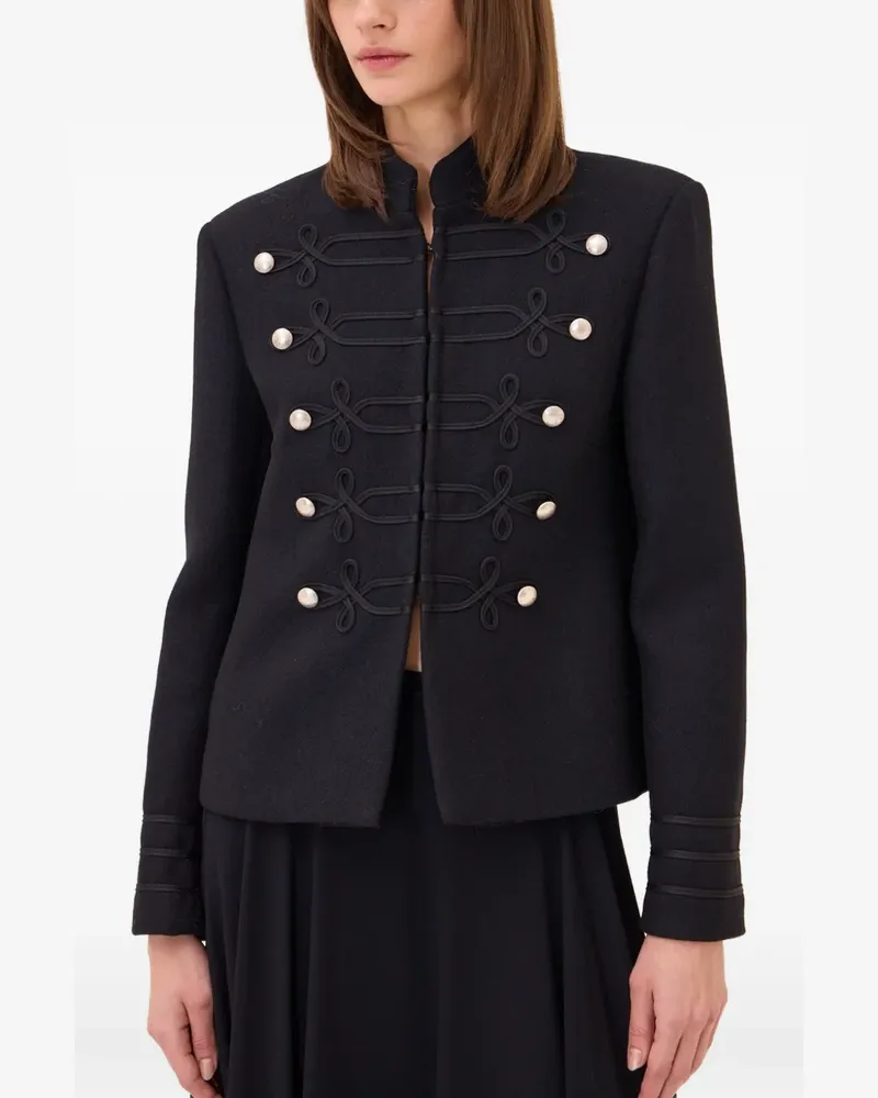 ottod’Ame Jacke mit Frogging-Detail - Schwarz Schwarz