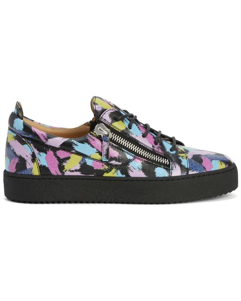 Giuseppe Zanotti Frankie Sneakers mit Farbklecks-Print - Mehrfarbig Mehrfarbig
