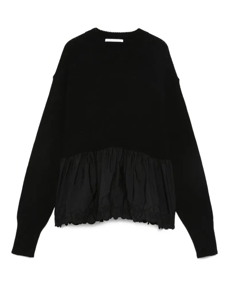 Cecilie Bahnsen Gerüschter Pullover - Schwarz Schwarz