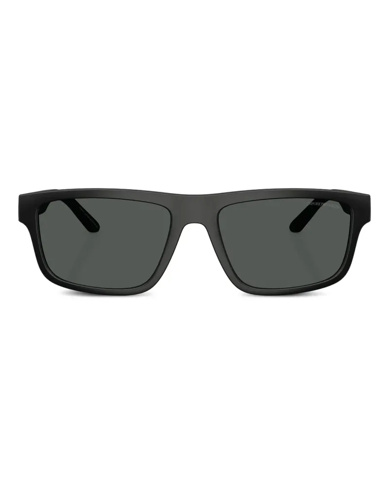 Emporio Armani Sonnenbrille mit Logo-Print - Schwarz Schwarz