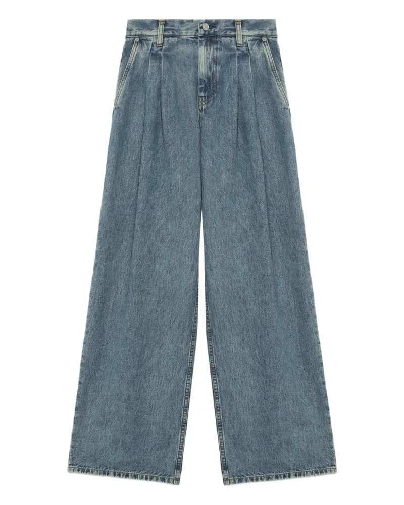 Helmut Lang Jeans mit Falten - Blau Blau