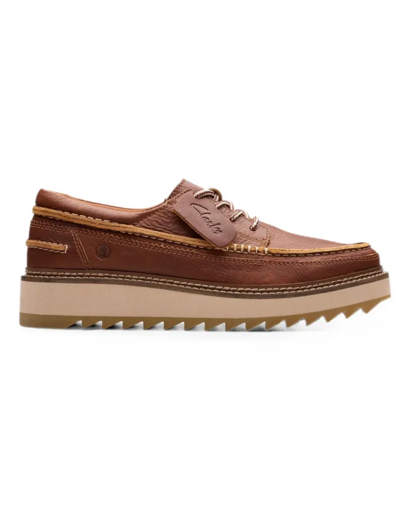 Clarks Clarkhill Lace platform boat shoes - Braun Braun