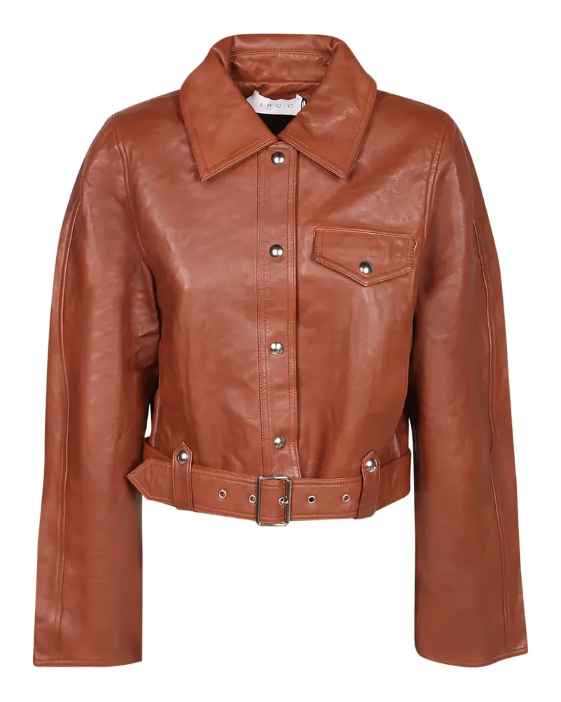 IRO Rapha leather jacket - Braun Braun