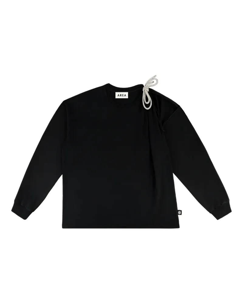 Area crystal-knot cut-out T-shirt - Schwarz Schwarz