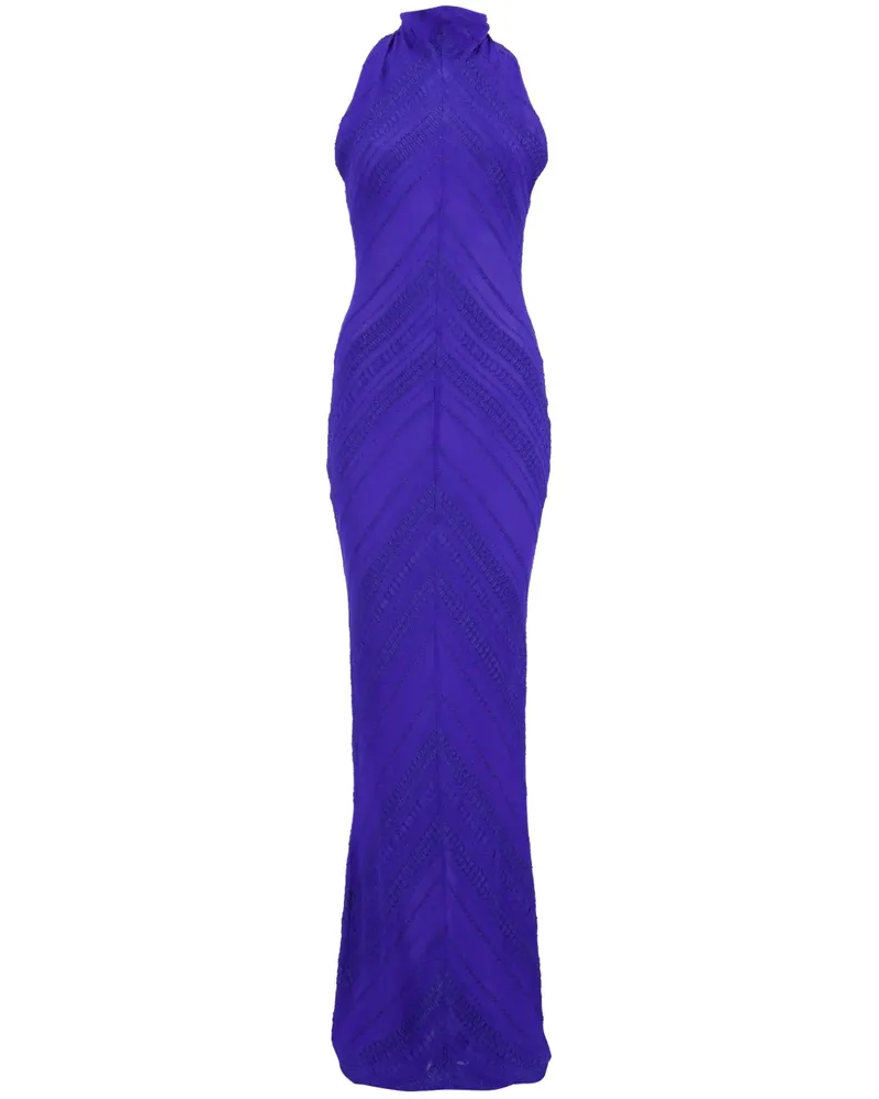 Zeus + Dione Texturiertes Kleid - Blau Blau