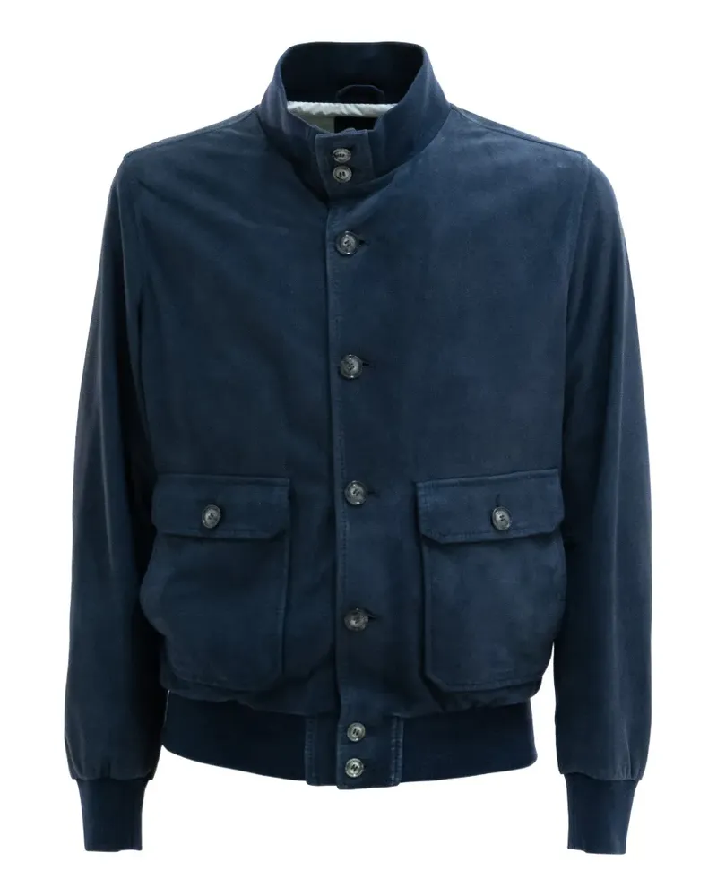 BARBA button pocket jacket - Blau Blau