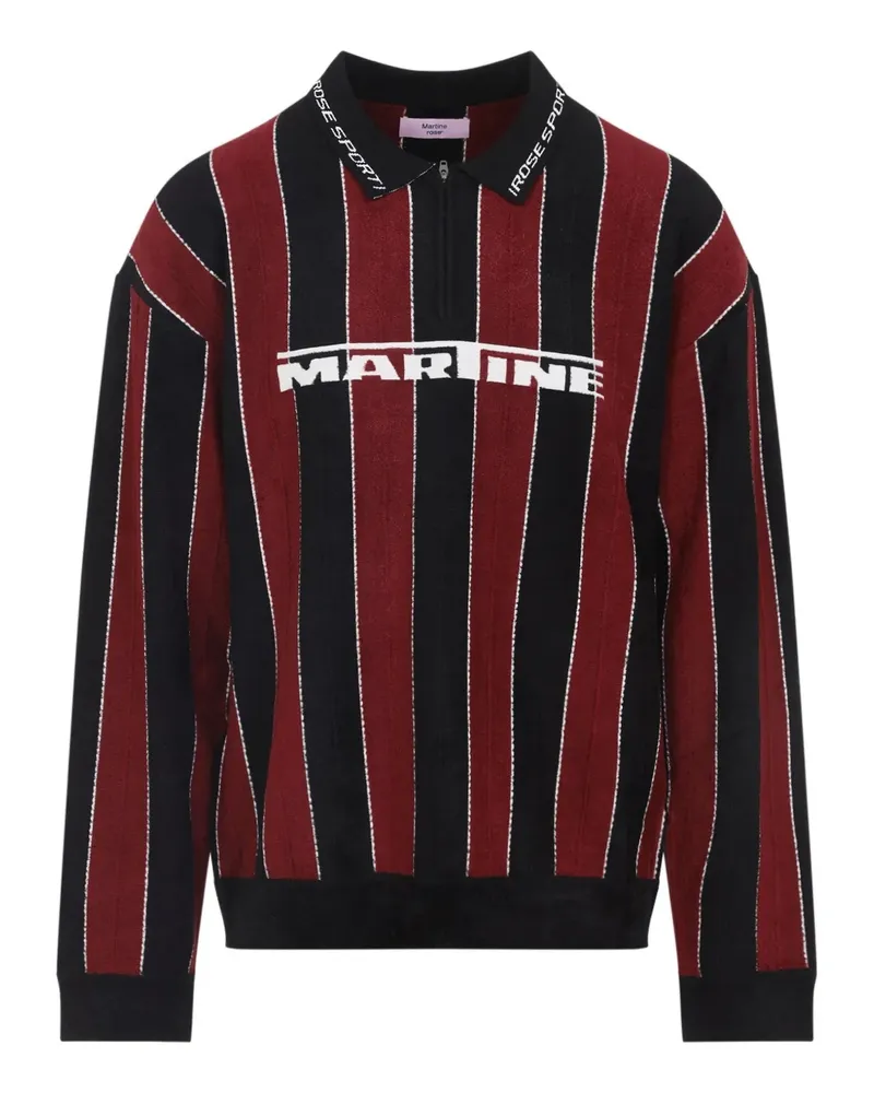 Martine Rose two-tone polo shirt - Schwarz Schwarz