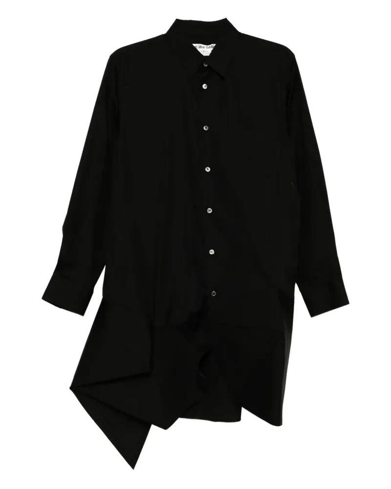 Comme des Garçons Asymmetrisches Hemd - Schwarz Schwarz