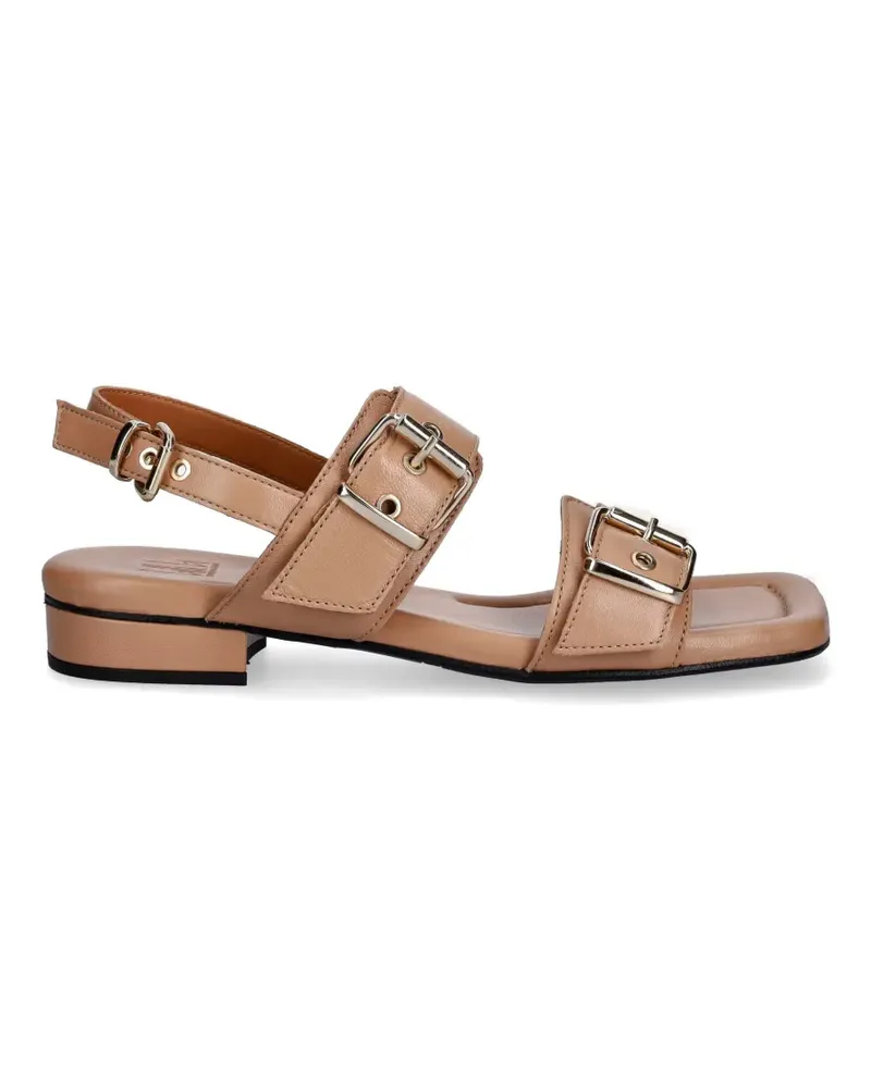 Billi Bi buckle-detail slingback sandals - Nude Nude