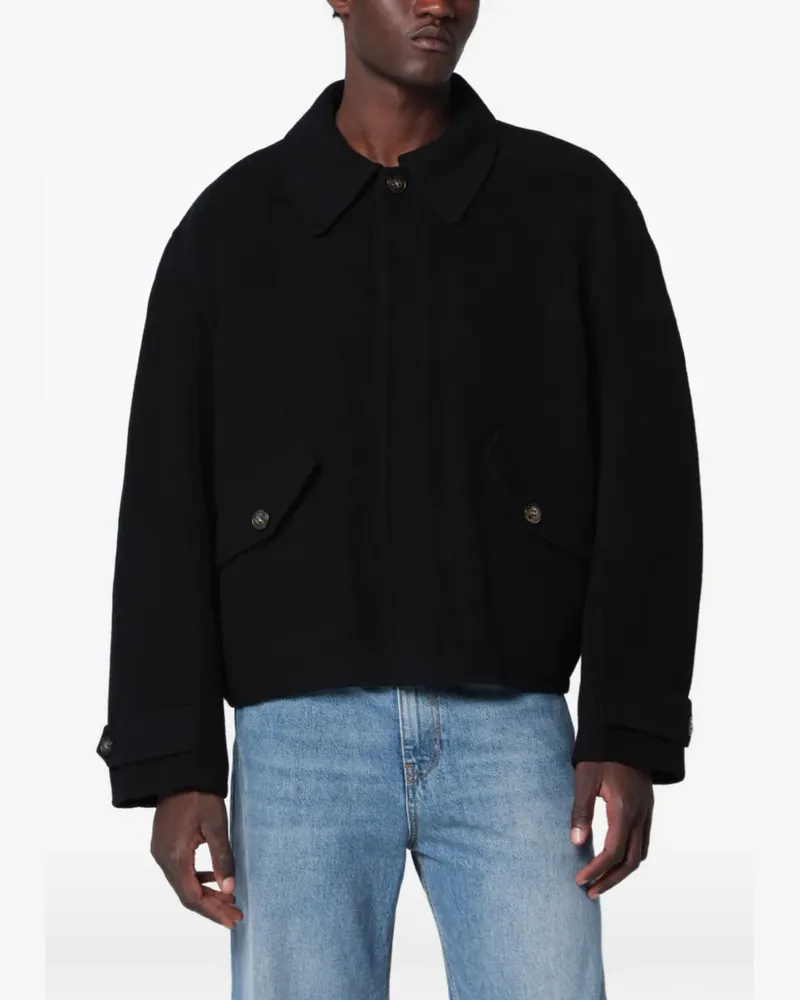 Séfr button-up wool jacket - Schwarz Schwarz