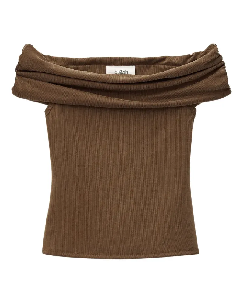 ba&sh Bene gathered off-shoulder top - Braun Braun