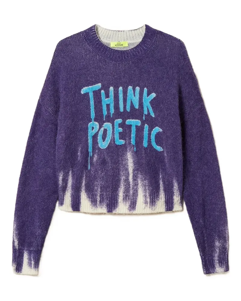Twin-Set Pullover mit Schriftzug-Print - Violett Violett