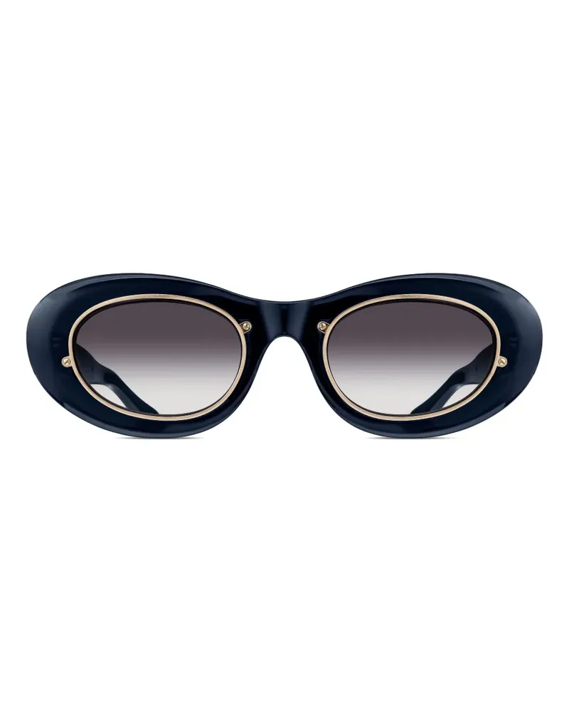 MATSUDA Sonnenbrille mit ovalem Gestell - Blau Blau
