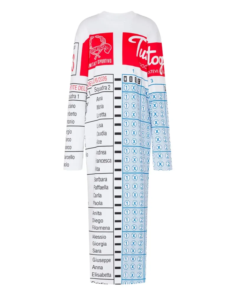 Moschino Midikleid mit Print - Weiß Weiß