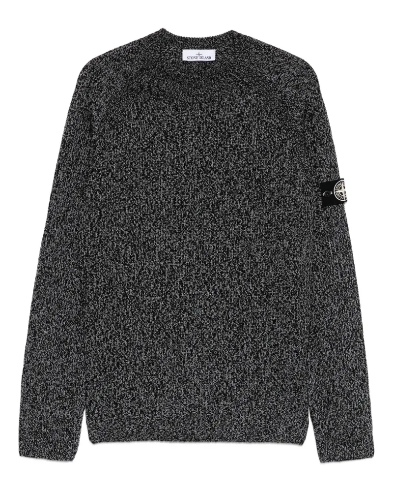 Stone Island Melierter Pullover - Schwarz Schwarz