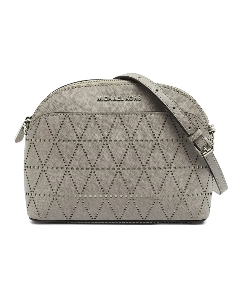 Michael Kors Perforierte Emmy Schultertasche - Grau Grau