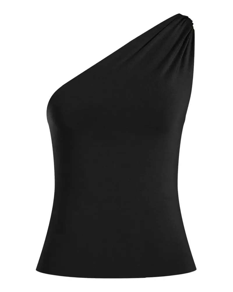 12 STOREEZ Siesta One-Shoulder-Top - Schwarz Schwarz