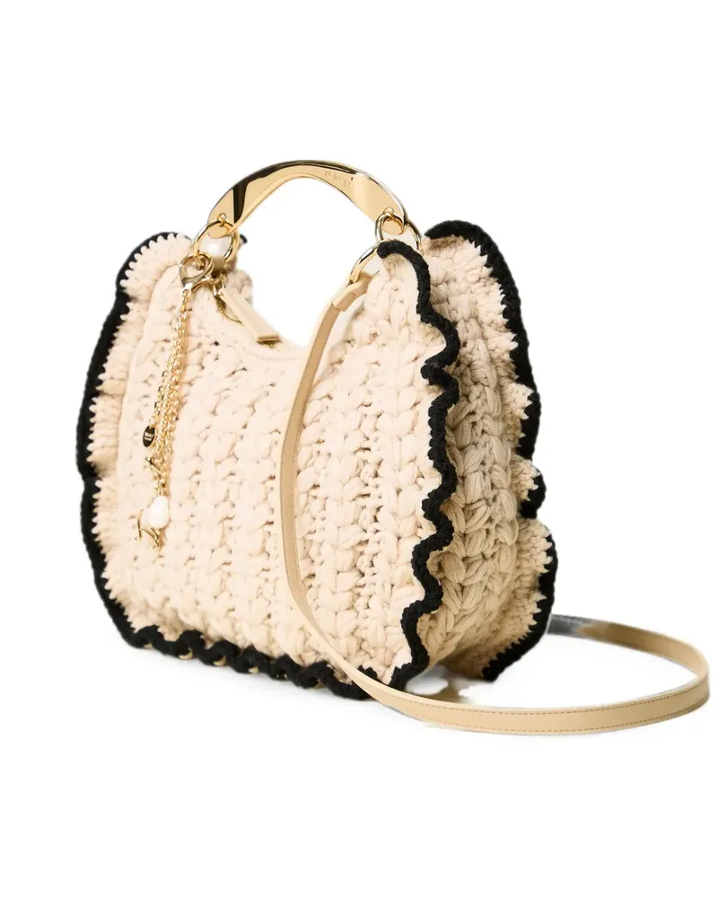 Twin-Set crochet Croissant bag - Nude Nude