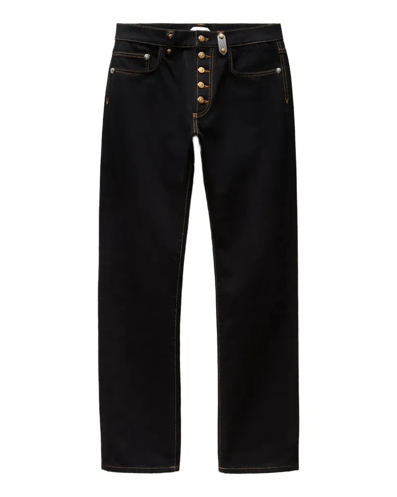 Versace Gerade Jeans - Schwarz Schwarz
