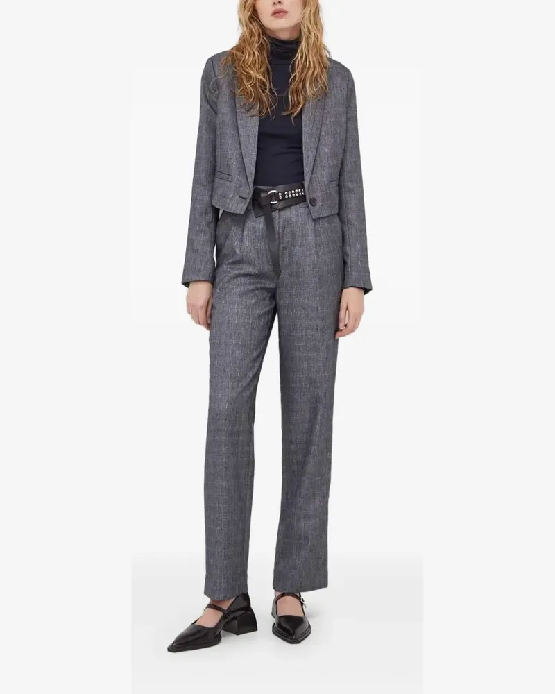 BRUUNS BAZAAR Cropped-Jacke mit einem Knopf - Grau Grau