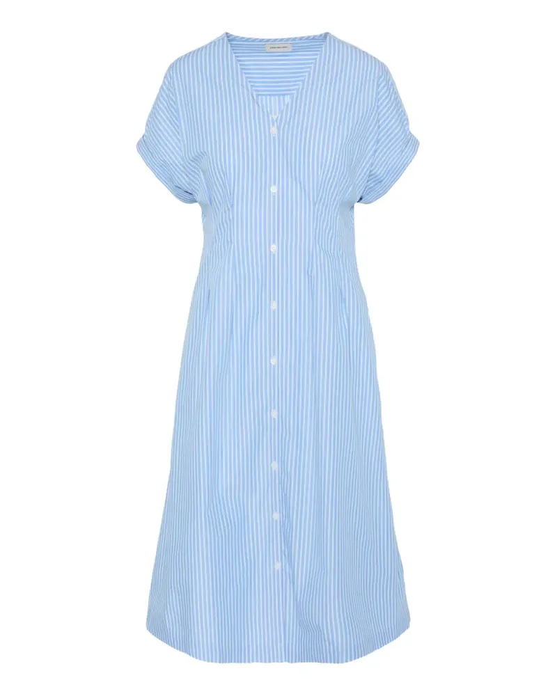 Calvin Klein striped button-down midi dress - Blau Blau