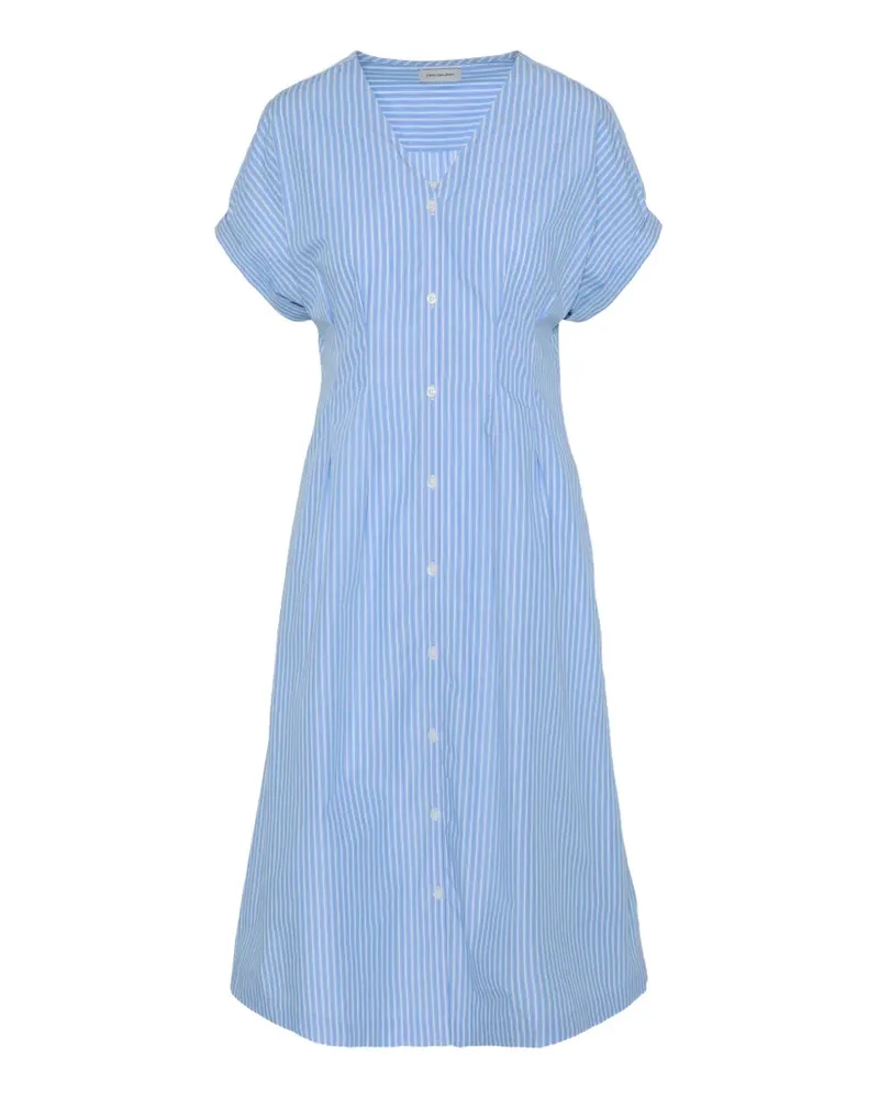 Calvin Klein Gestreiftes Midikleid - Blau Blau