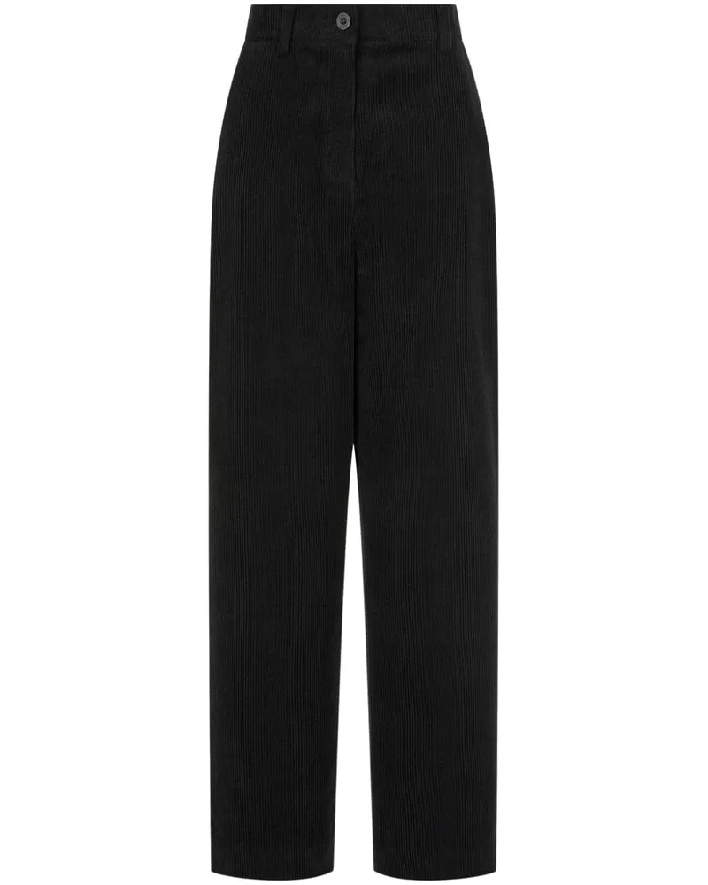 STUDIO TOMBOY Cropped-Hose aus Cord - Schwarz Schwarz