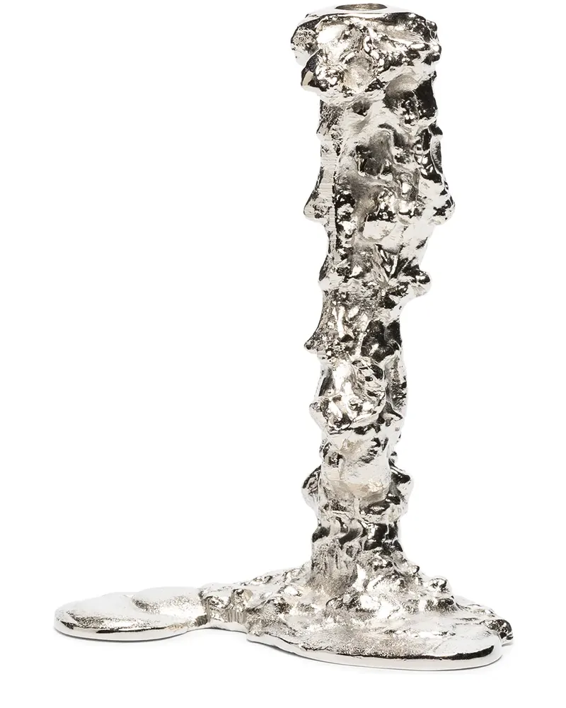 POLSPOTTEN Großer Drip Kerzenhalter - Silber Silber