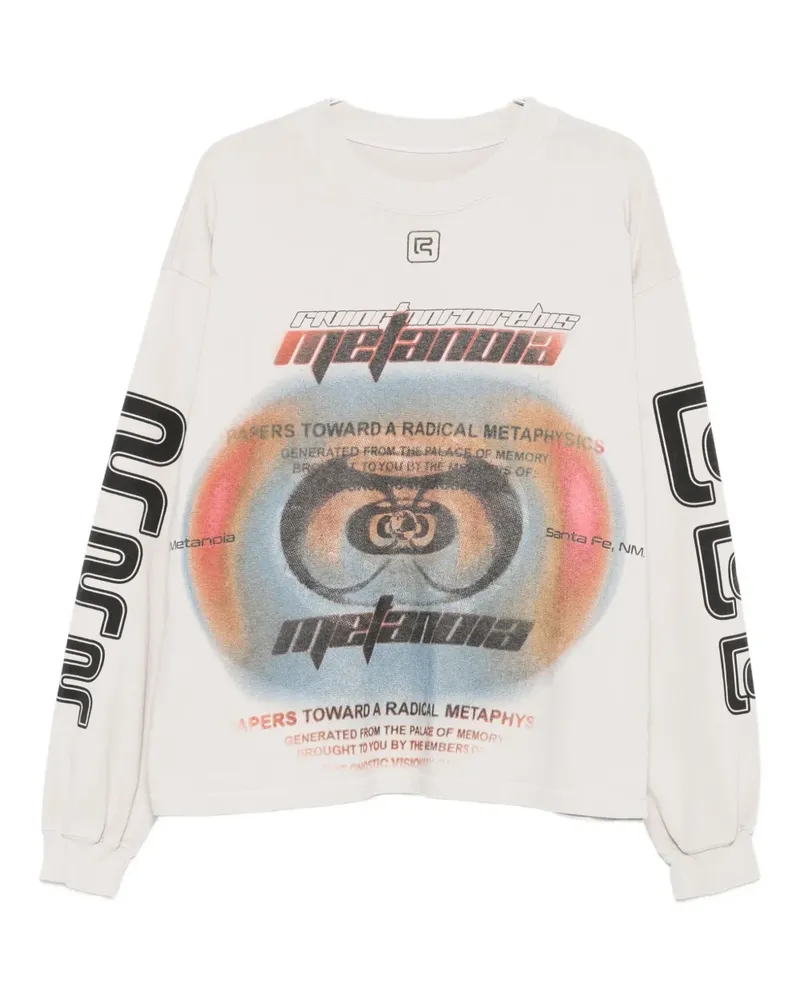 RRR123 graphic-print long-sleeve t-shirt - GREY Grey